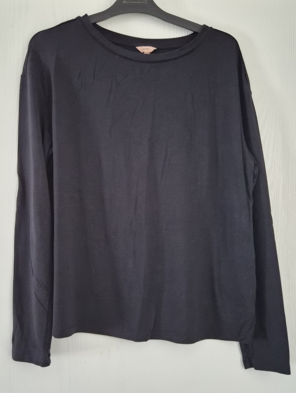 Eberjey Womens Gisele Stretch Modal Black Pajama Top Size Small - Picture 3 of 9